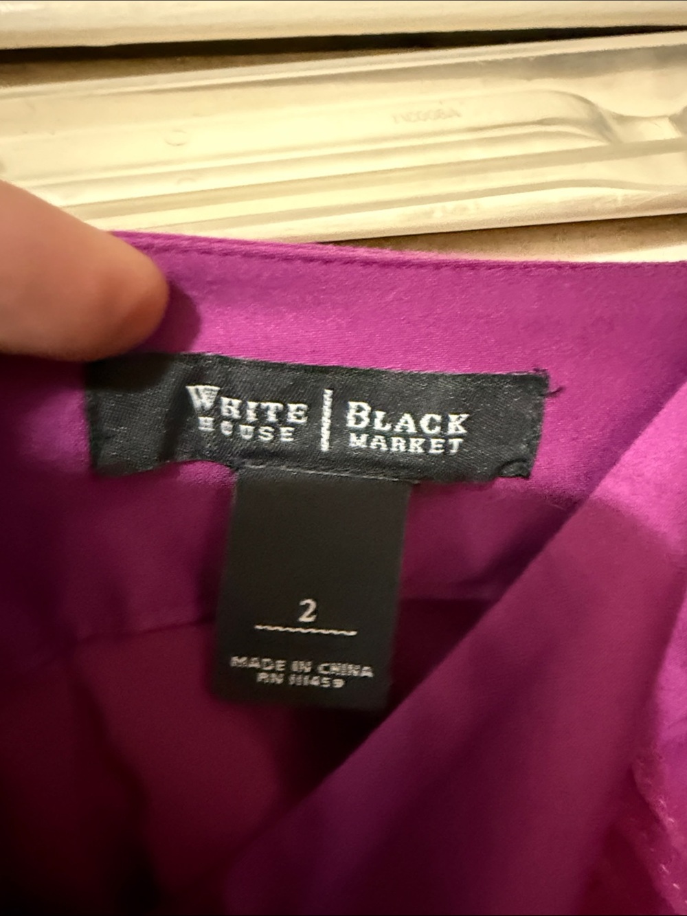 White House Black Market Magenta Ribbed Panel Pencil Skirt View 3